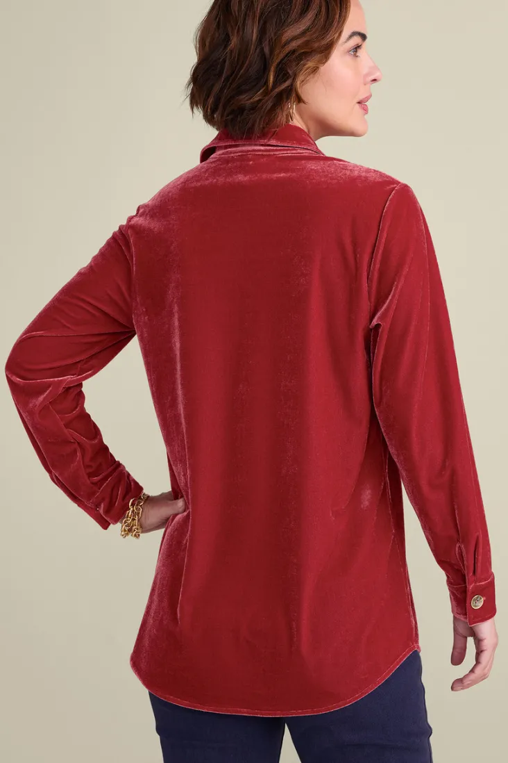 filigree_velvet_boyfriend_shirt_3.webp Shop Soft Surroundings Filigree Velvet Boyfriend Shirt