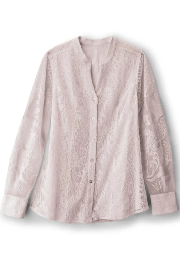 Best Sale Soft Surroundings Fiori Top IvoryPearl