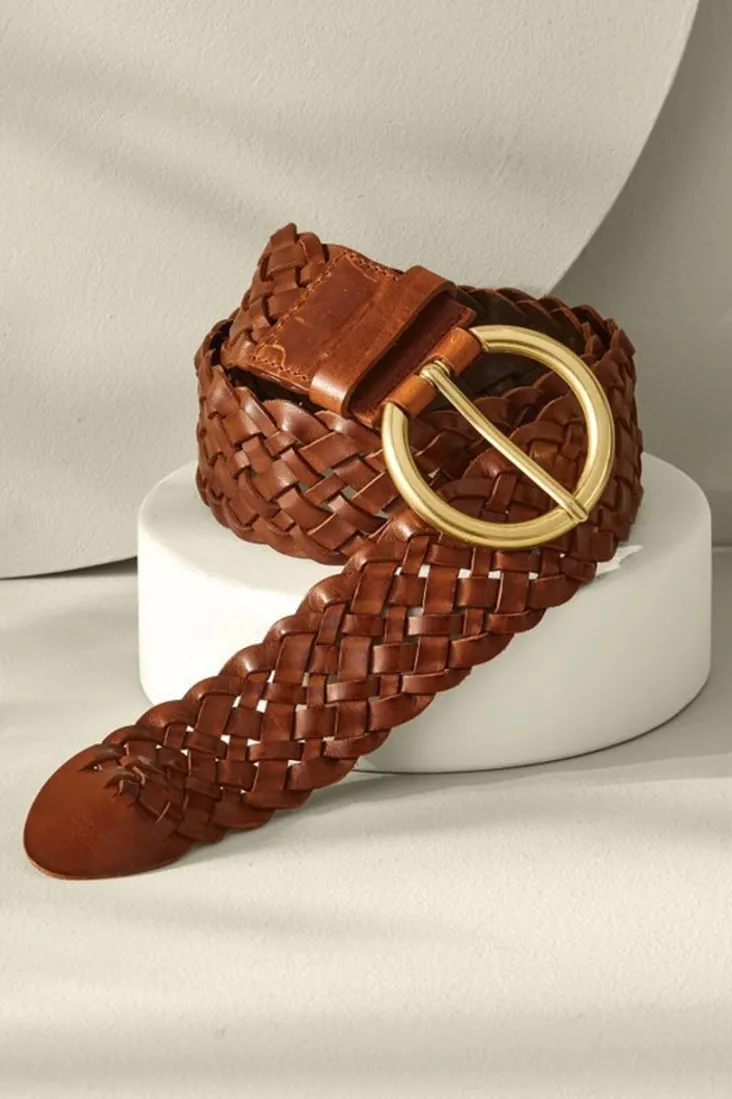 Store Soft Surroundings Freya Braided Belt Brown