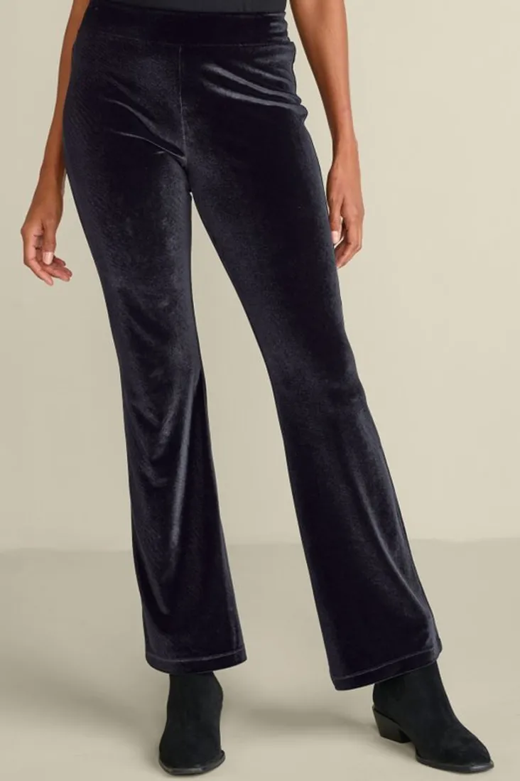 gianna_velvet_bootcut_pants_2.webp Best Sale Soft Surroundings Gianna Velvet Bootcut Pants Black
