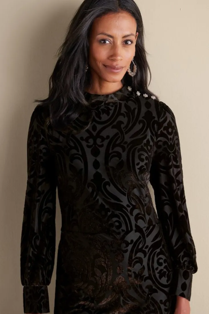 hadley_velvet_dress_6.webp New Soft Surroundings Hadley Velvet Dress BlackAbstract