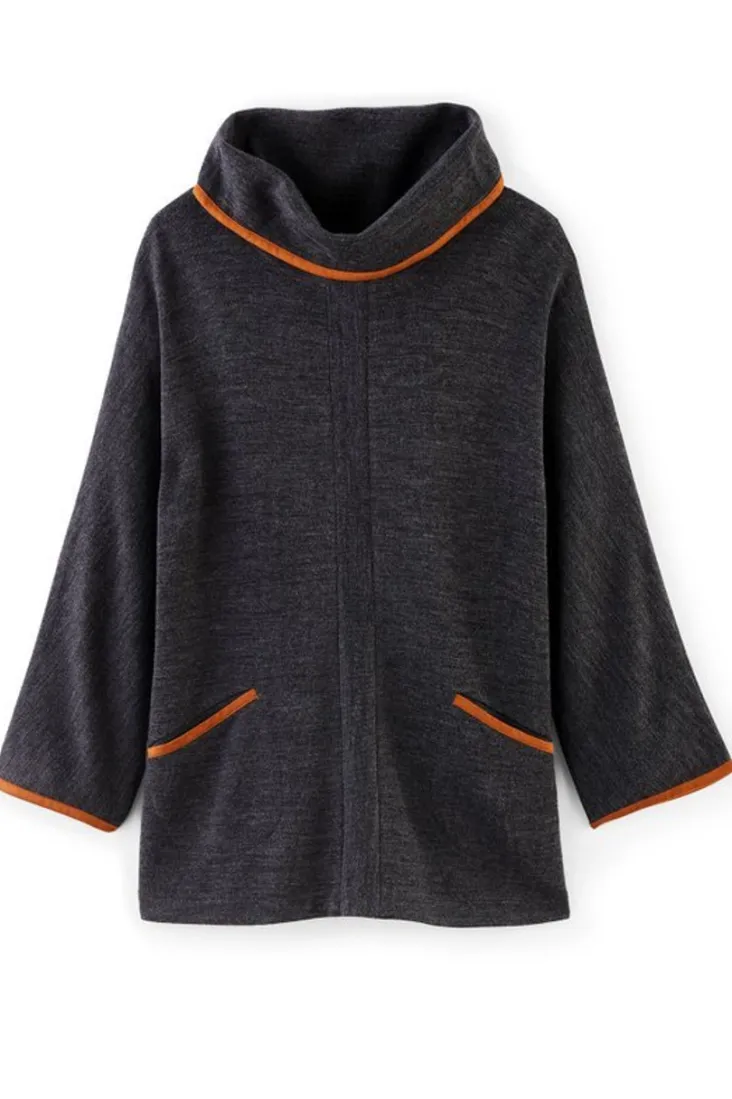 Discount Soft Surroundings Hanna Convertible Tunic CharcoalHeather