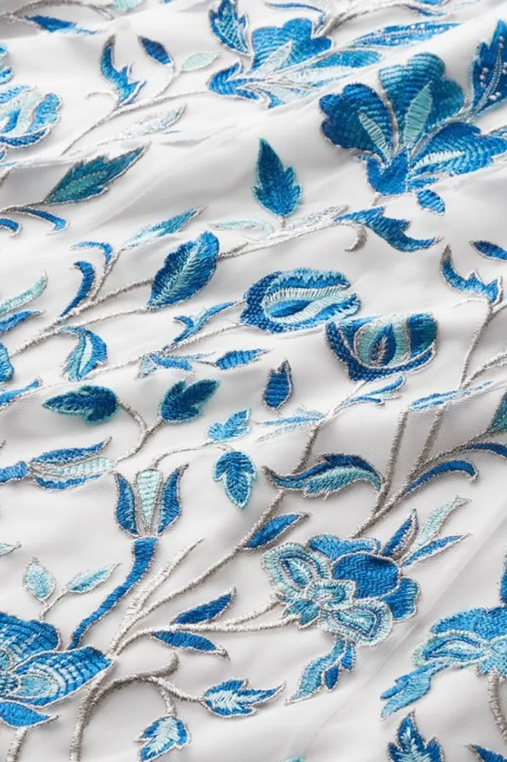 Best Sale Soft Surroundings Imani Maxi Skirt BlueDreamEmbroidery