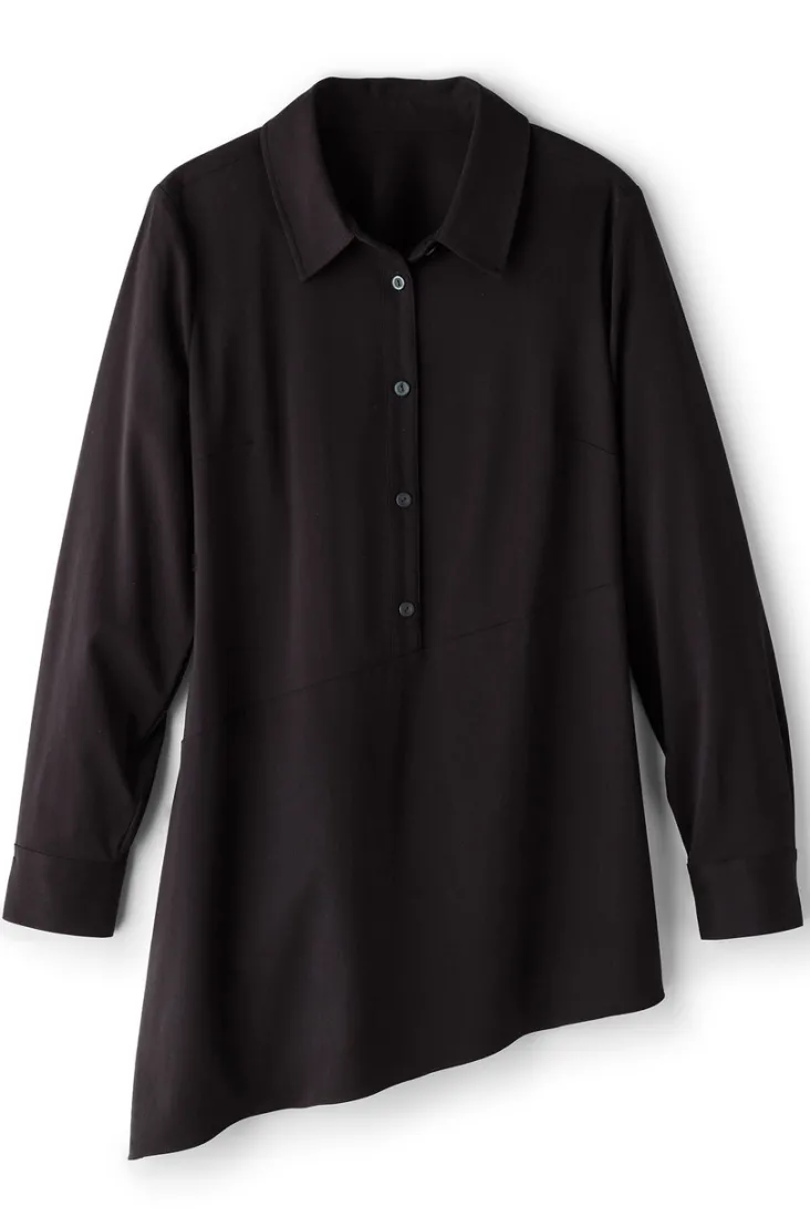 Best Soft Surroundings Jeanne Asymmetrical Tunic Black