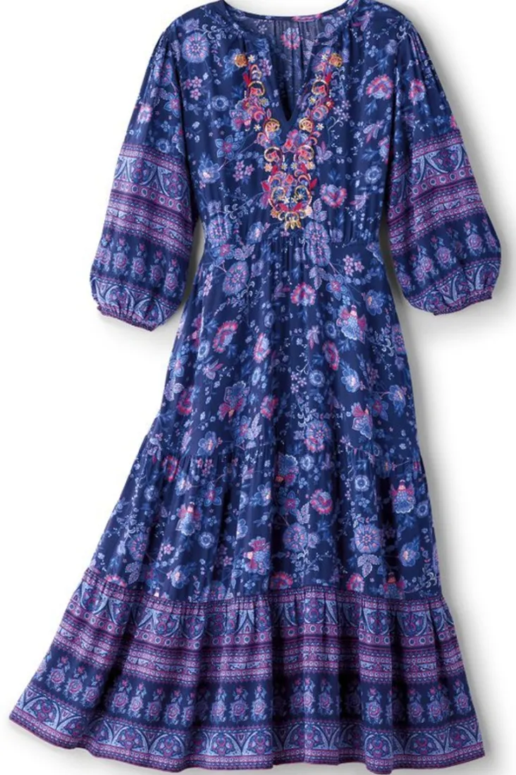 Flash Sale Soft Surroundings Jordana Midi Dress SiennaFloral