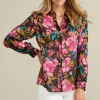 Fashion Soft Surroundings Josie Shimmer Shirt SolsticeFloral
