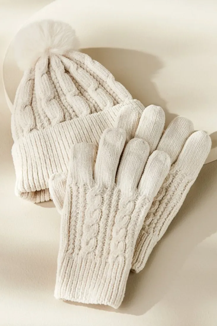 jules_chenille_hat_amp_gloves_set_3.webp Clearance Soft Surroundings Jules Chenille Hat & Gloves Set