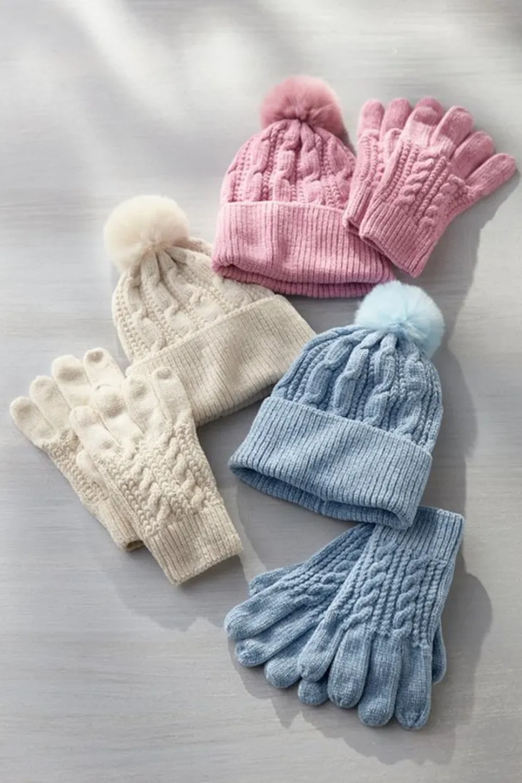 jules_chenille_hat_amp_gloves_set_4.webp Clearance Soft Surroundings Jules Chenille Hat & Gloves Set