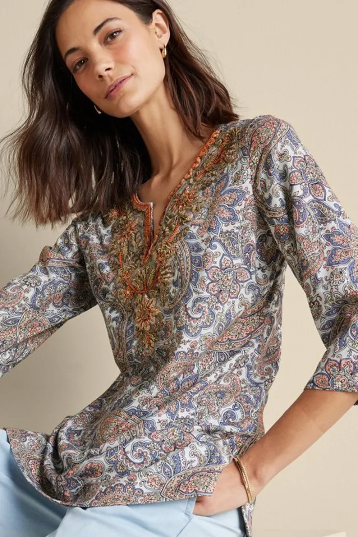 kaimana_embellished_tunic_6.webp Cheap Soft Surroundings Kaimana Embellished Tunic SpringPaisley
