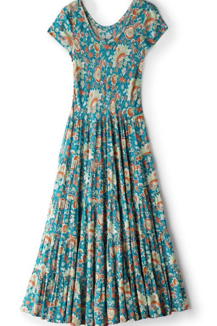 kara_dress_1.webp Outlet Soft Surroundings Kara Dress FieryTealJacobean