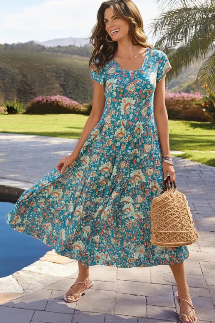 kara_dress_27.webp Outlet Soft Surroundings Kara Dress FieryTealJacobean