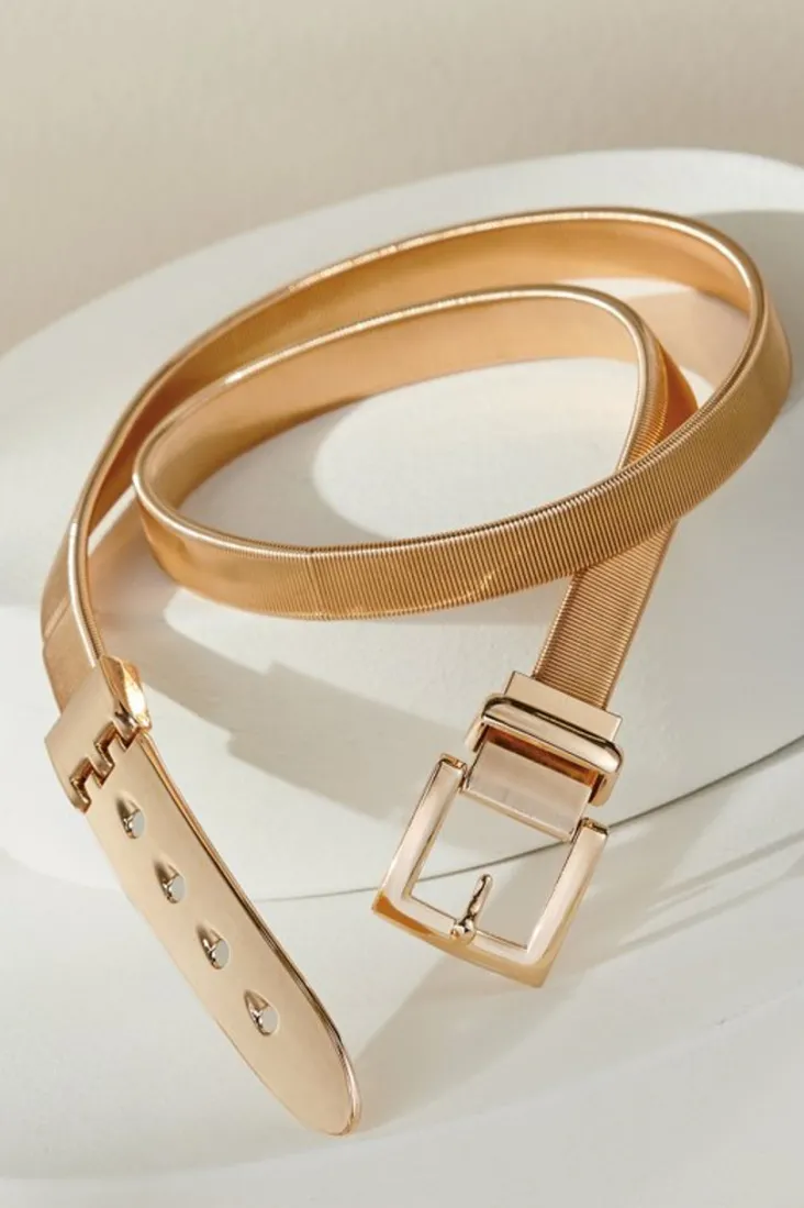 Best Soft Surroundings Kim Stretch Chain Belt Gold