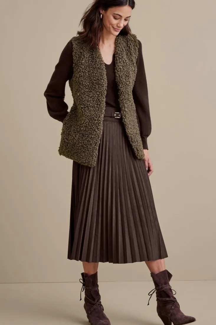 lavina_faux_suede_skirt_6.webp Best Soft Surroundings Lavina Faux Suede Skirt DarkBrown