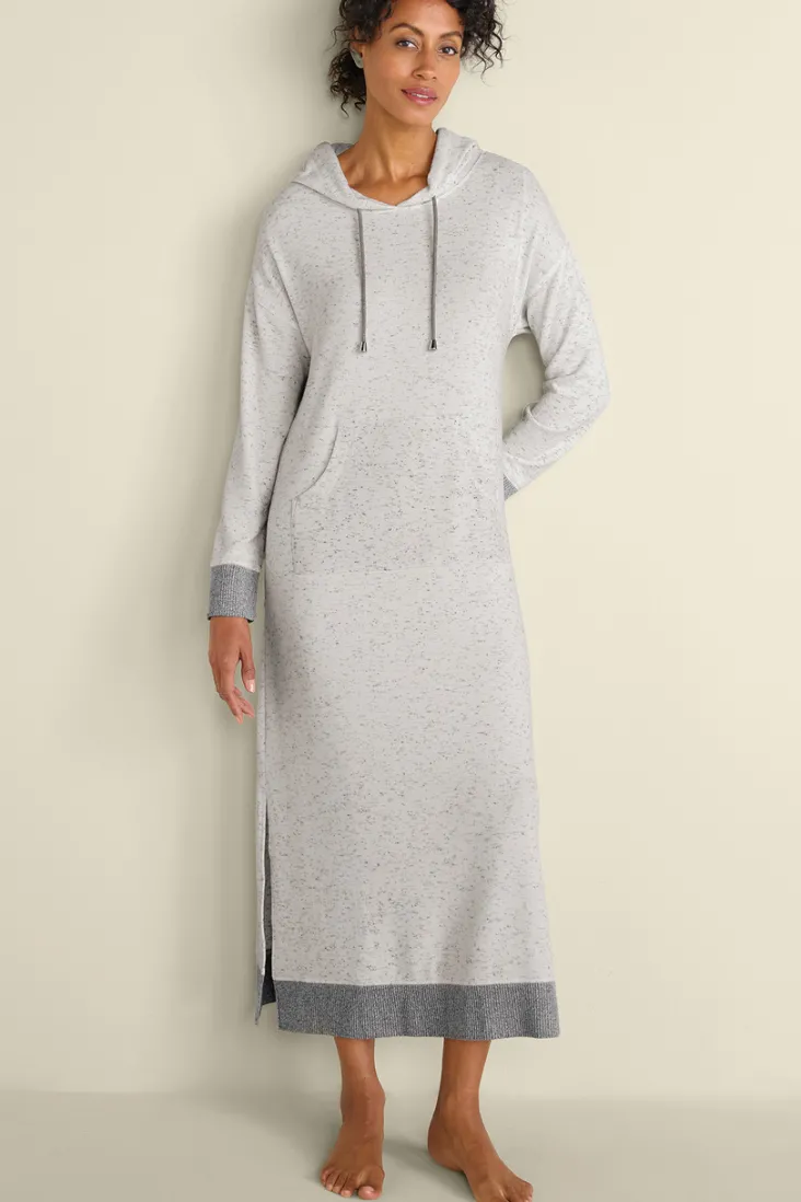 Discount Soft Surroundings Lazy Day Lounge Dress White/Grey