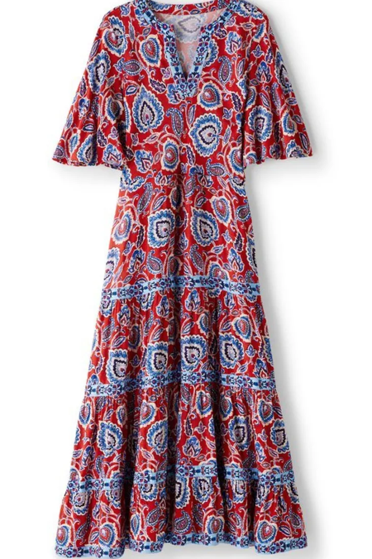 Best Sale Soft Surroundings Lilith Midi Dress CyntheraFloral/Border