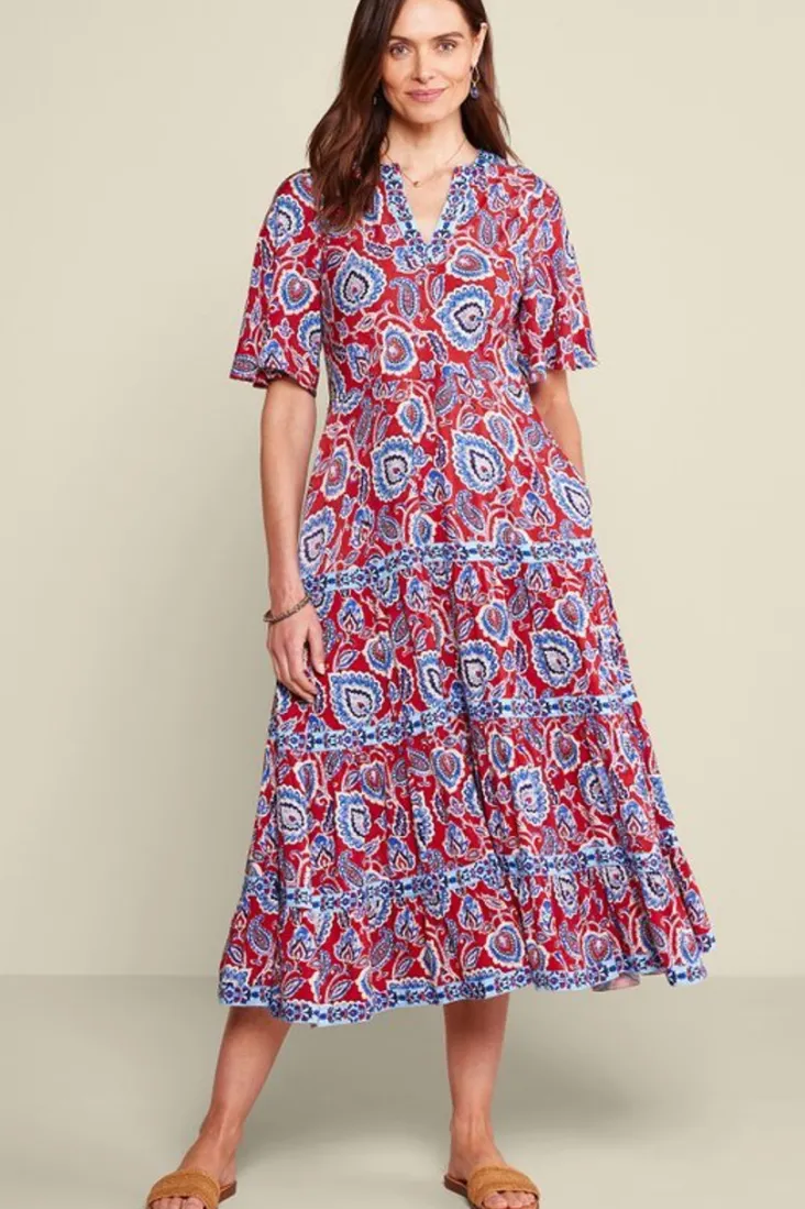 lilith_midi_dress_2.webp Best Sale Soft Surroundings Lilith Midi Dress CyntheraFloral/Border
