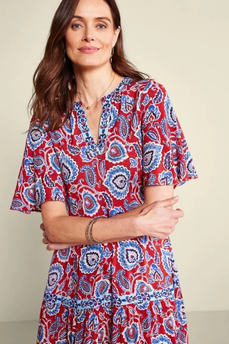 lilith_midi_dress_4.webp Best Sale Soft Surroundings Lilith Midi Dress CyntheraFloral/Border