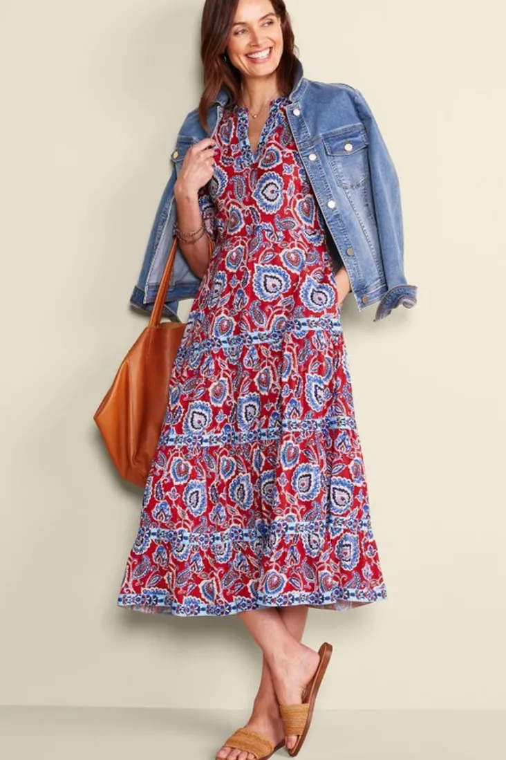 lilith_midi_dress_6.webp Best Sale Soft Surroundings Lilith Midi Dress CyntheraFloral/Border