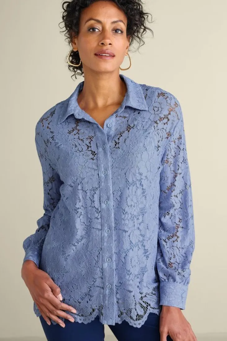 Cheap Soft Surroundings Lisa Lace Button Front