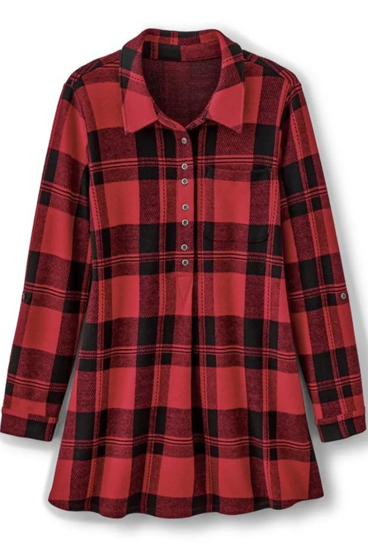 Shop Soft Surroundings Mad About Plaid Top