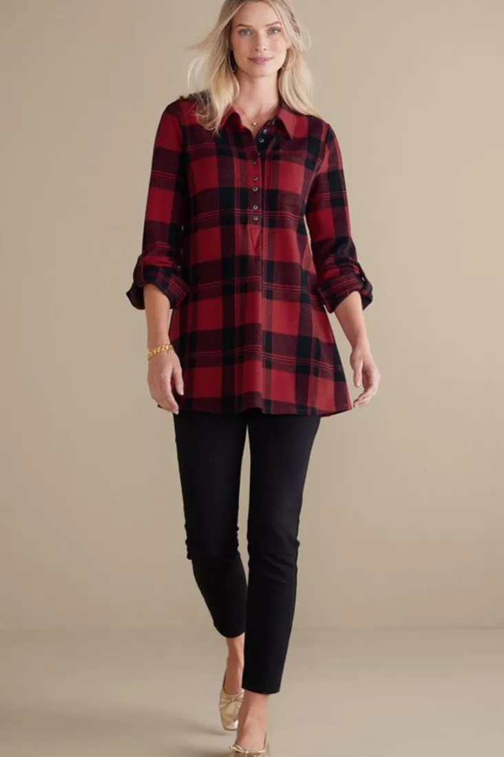 mad_about_plaid_top_33.webp Shop Soft Surroundings Mad About Plaid Top