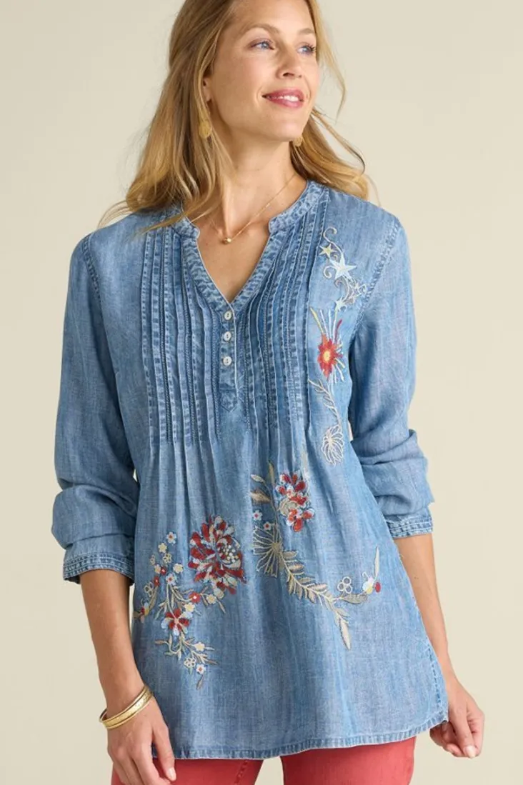 Hot Soft Surroundings Maddie Tencel™ Tunic MediumBlueWash