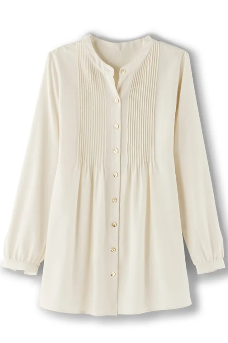 Cheap Soft Surroundings Makara Button Tunic IvoryPearl