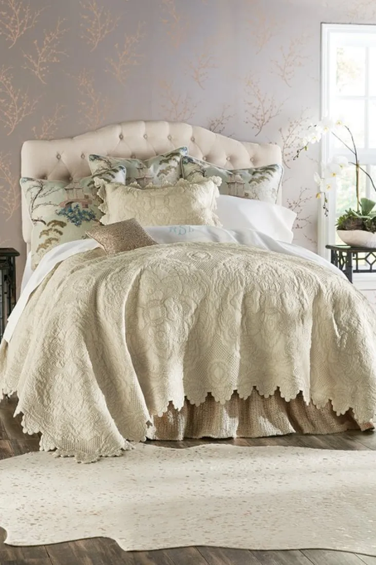 Best Sale Soft Surroundings Marguerite Bed Sham Gardenia