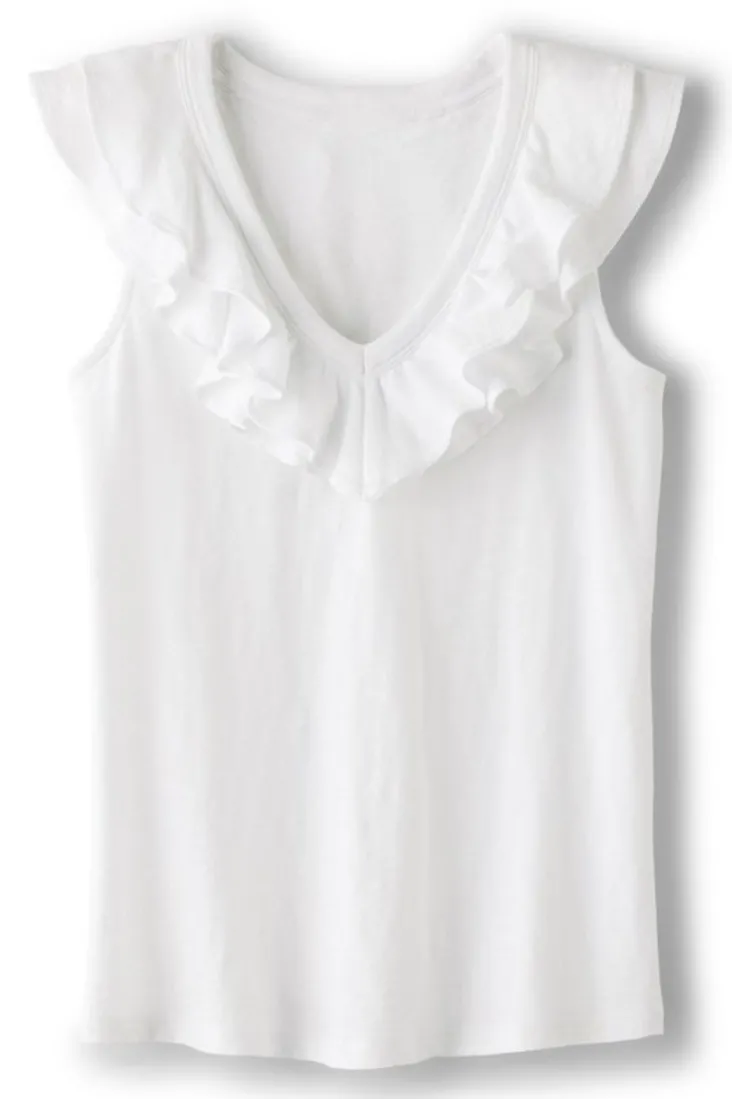 Shop Soft Surroundings Marybeth Ruffle Tank AmericanBeauty