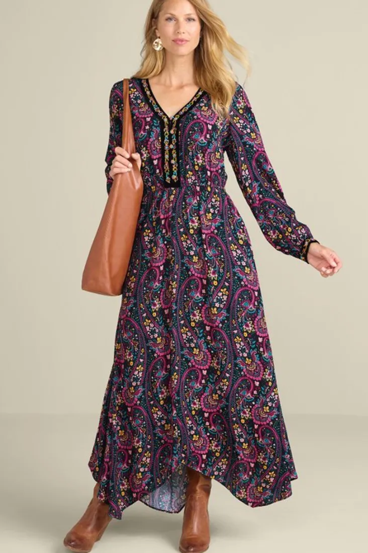 Cheap Soft Surroundings Meena Maxi Dress PaisleyGardenMulti