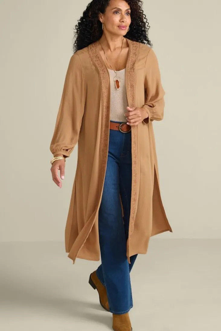Sale Soft Surroundings Megara Gauze Topper BrownSugar