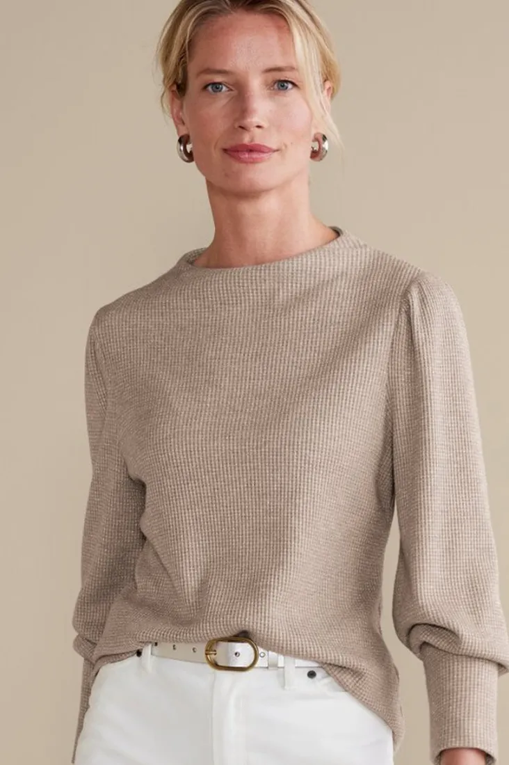 Discount Soft Surroundings Melina Waffle Pullover