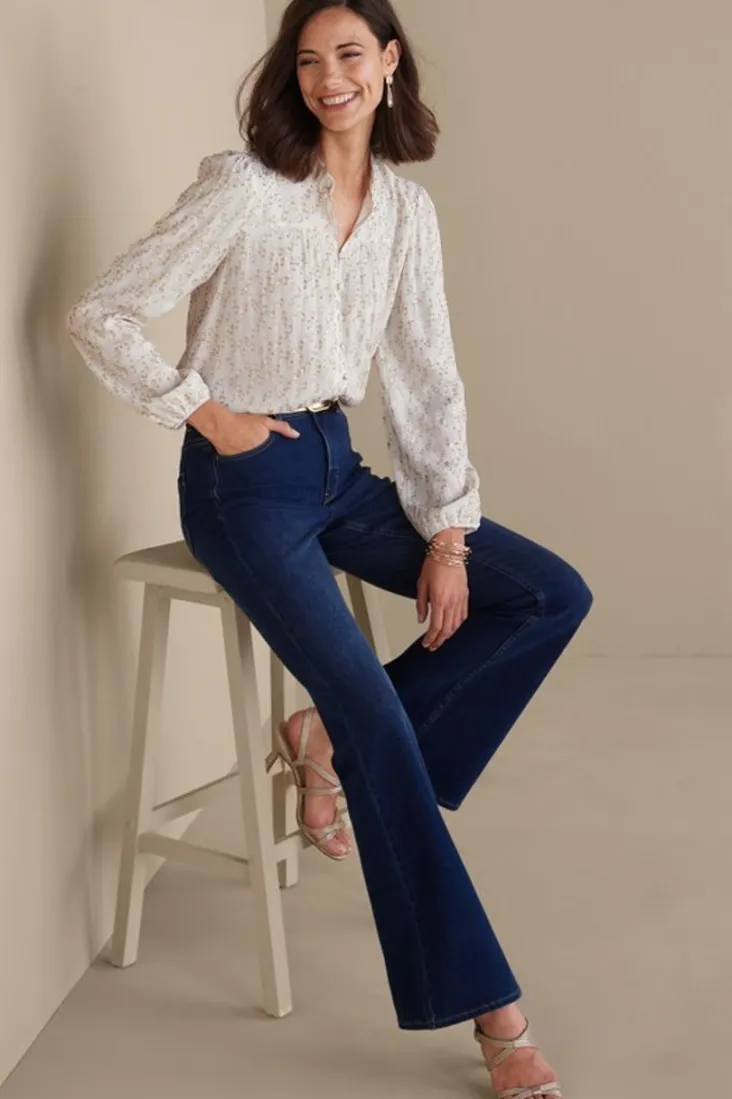 mila_metallic_blouse_2.webp Shop Soft Surroundings Mila Metallic Blouse IvoryPearl