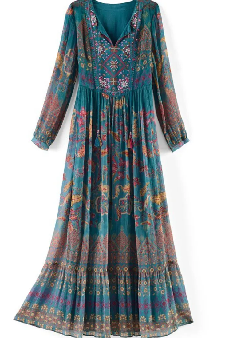 Fashion Soft Surroundings Mirapani Dress AyalettaBlue