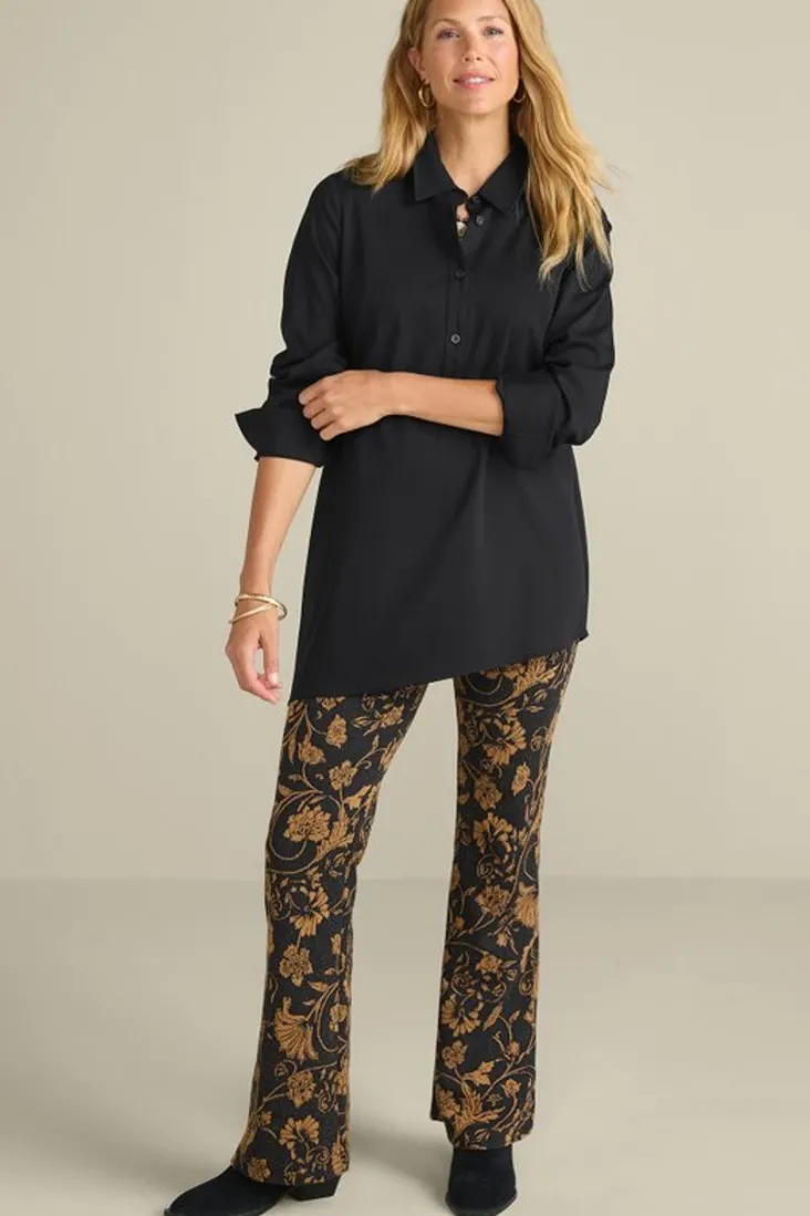 Sale Soft Surroundings Mischa Jacquard Pants FloralScarfJacquard
