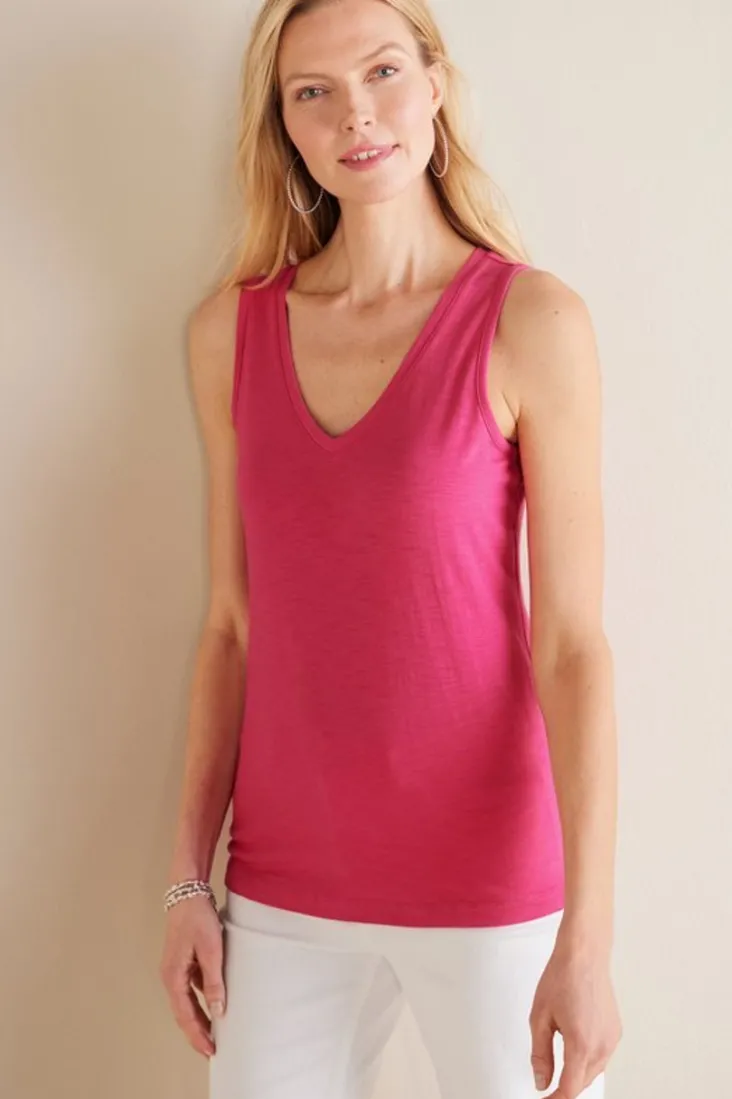 mistral_supima_slub_tank_16.webp Cheap Soft Surroundings Mistral Supima Slub Tank PinkPeacock