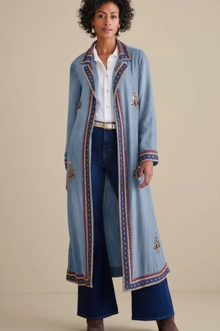 Cheap Soft Surroundings Morena Duster DenimBlue
