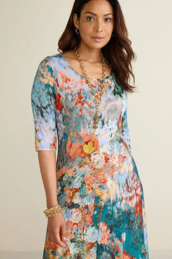 nanette_dress_2.webp Best Sale Soft Surroundings Nanette Dress MultiOrange
