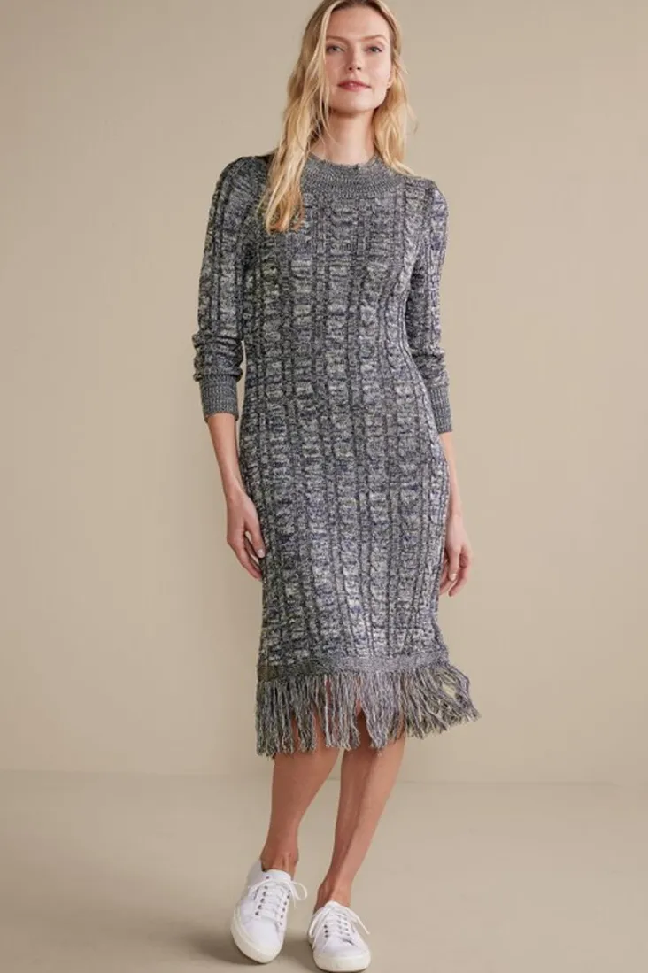 Flash Sale Soft Surroundings Neve Sweater Dress CharcoalGrey