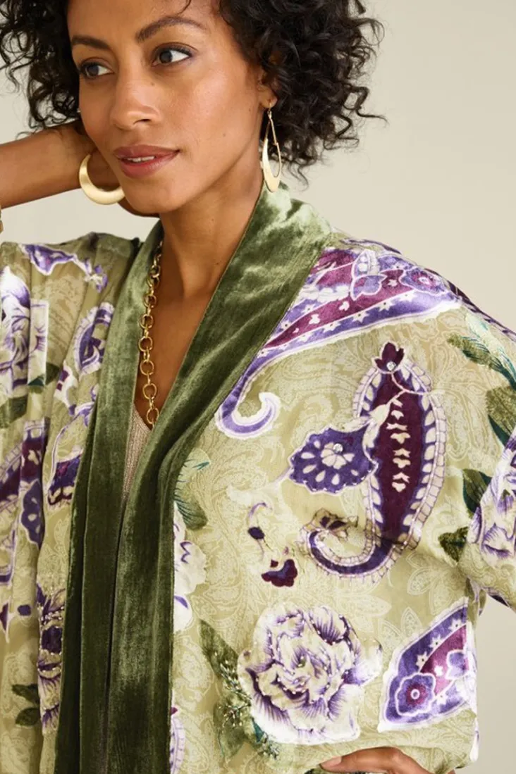 nomi_silk_blend_velvet_kimono_5.webp Hot Soft Surroundings Nomi Silk Blend Velvet Kimono Purple/GreenPaisley