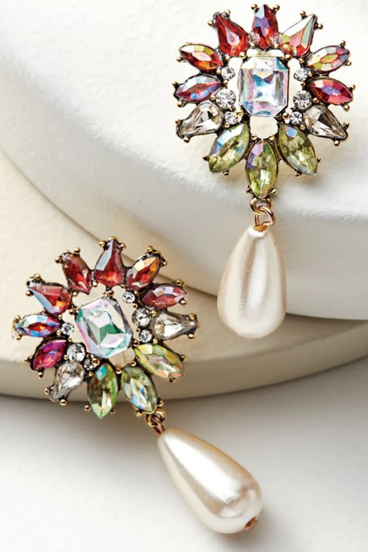 Sale Soft Surroundings Nova Crystal Earrings Multi