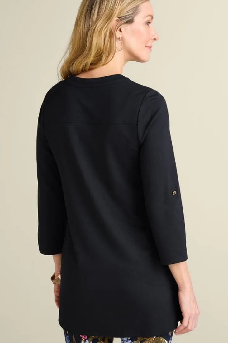 patricia_ponte_tunic_3.webp Sale Soft Surroundings Patricia Ponte Tunic Black