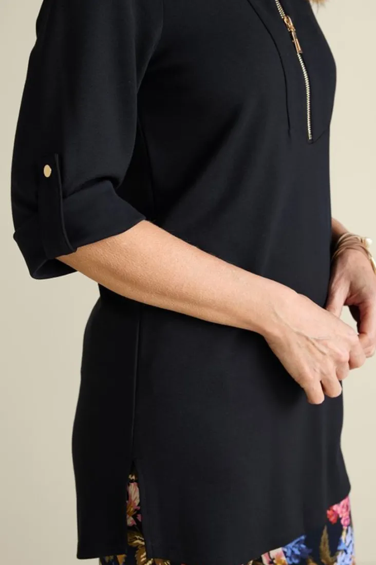patricia_ponte_tunic_4.webp Sale Soft Surroundings Patricia Ponte Tunic Black