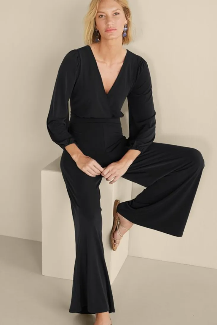 Fashion Soft Surroundings Penelope Long Sleeve Jumpsuit