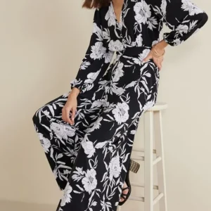 Fashion Soft Surroundings Penelope Long Sleeve Jumpsuit