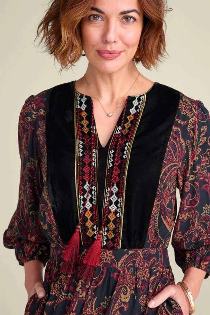 quinn_maxi_dress_3.webp Clearance Soft Surroundings Quinn Maxi Dress FlowingPaisleyBlack+Red