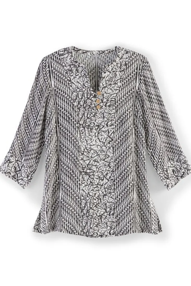 Best Soft Surroundings Ravello Top Black/WhiteAbstract