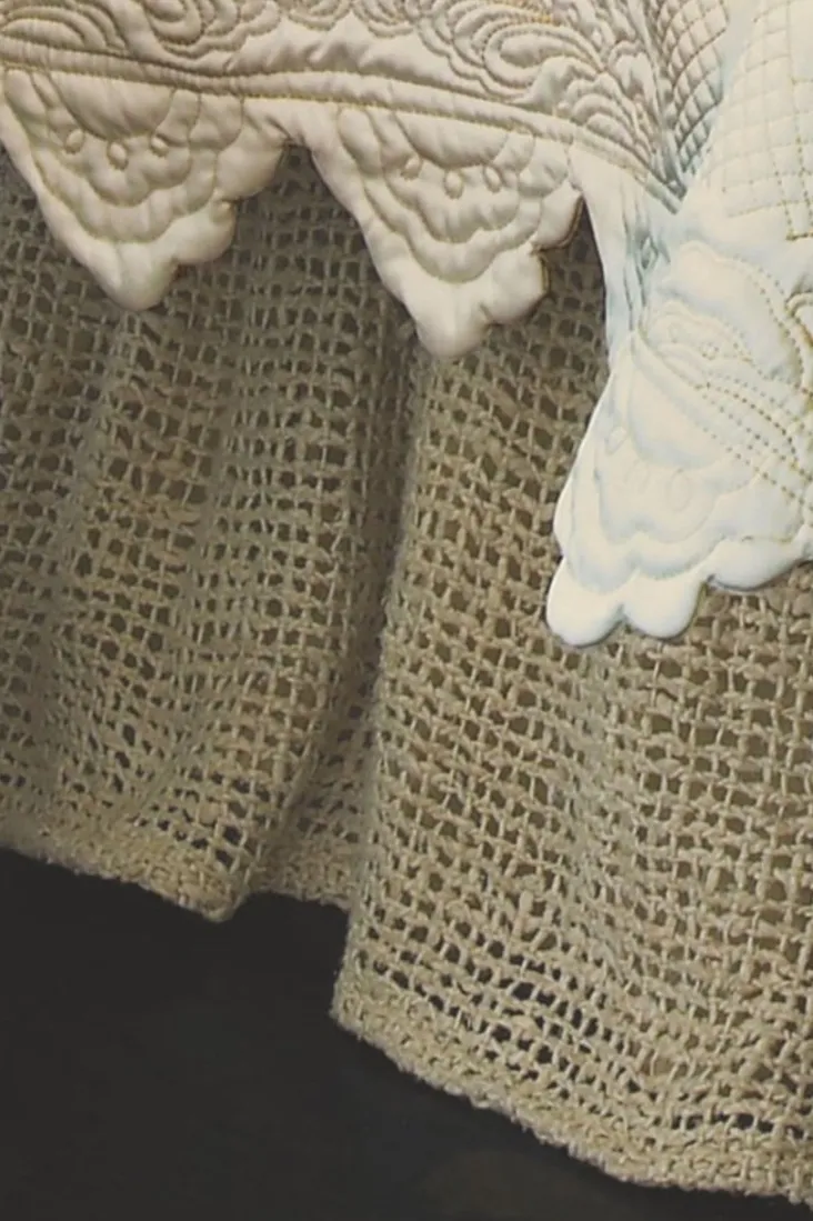 Store Soft Surroundings Raw Silk Woven Bedskirt
