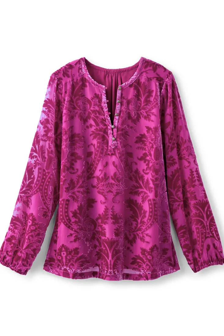 Best Soft Surroundings Reesha Velvet Top Sangria