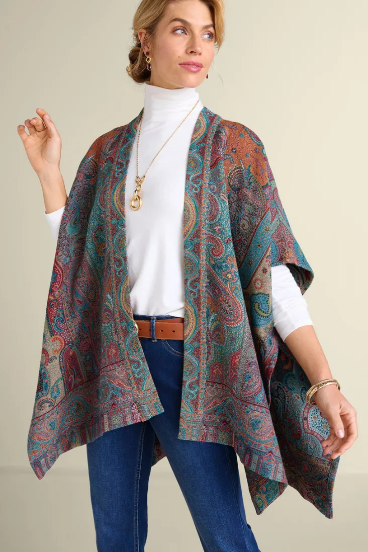 Fashion Soft Surroundings Rhea Woven Kimono Wrap Multi